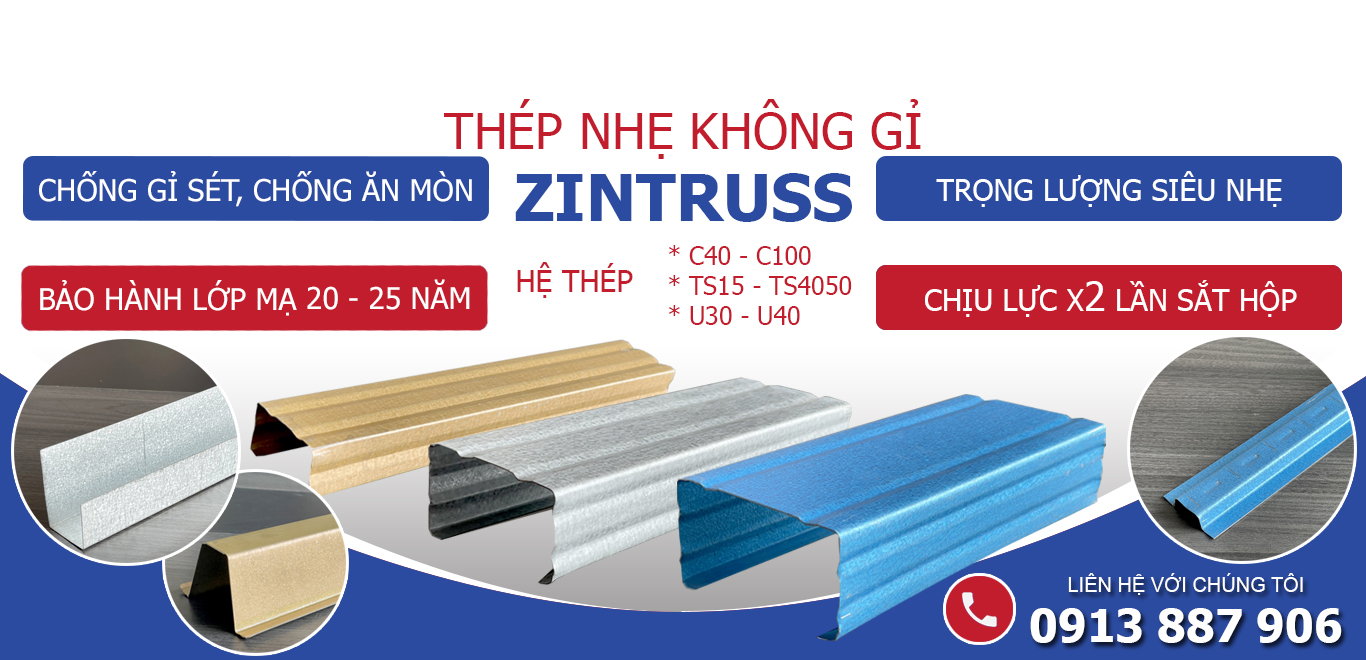 Thép nhẹ không gỉ Zintruss